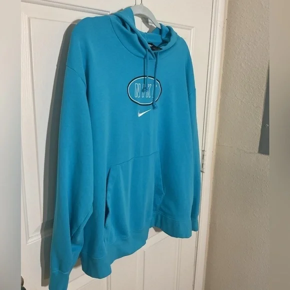 Nike Hoodie sweatshirt Aqua size 2XL - Picture 7 of 10